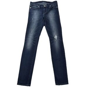 Rock & Republic Berlin Skinny Jeans Women 4 M Dark Wash Wing Pocket Blue